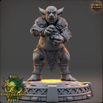Grubla Gutbrew, Goblin Shaman - The Bonebranch Tribe - Unpainted Miniature