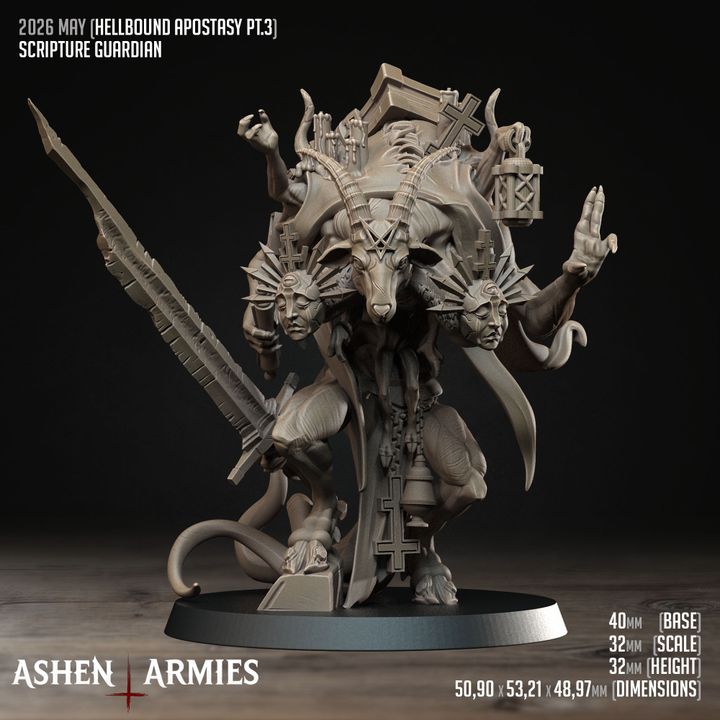 Scripture Guardian, Hellbound Apostasy - Bullet Crusade - Unpainted Miniature