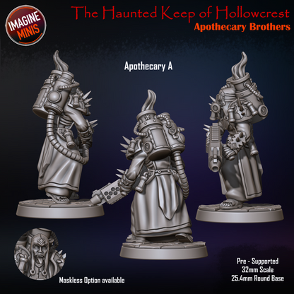 Apothecary Brothers | Haunted Keep of Hollowcrest | Unpainted Miniature