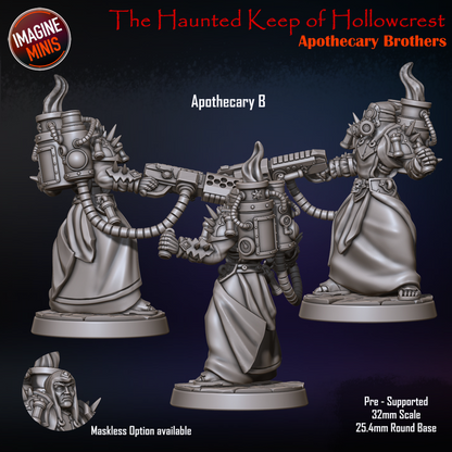 Apothecary Brothers | Haunted Keep of Hollowcrest | Unpainted Miniature