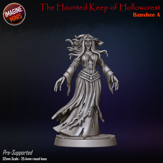 Banshee, 3 Poses | Haunted Keep of Hollowcrest | Unpainted Miniature