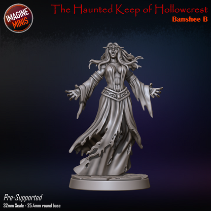 Banshee, 3 Poses | Haunted Keep of Hollowcrest | Unpainted Miniature