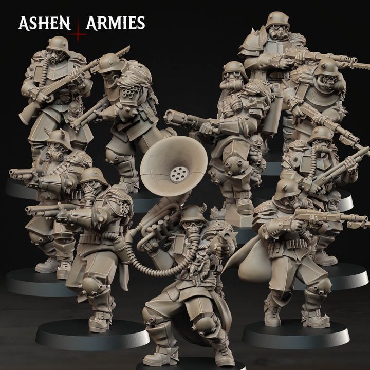 Heretic Troopers, Hellbound Apostasy - Bullet Crusade - Unpainted Miniature