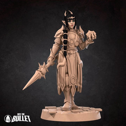 Half Elf Cleric | 32mm, 35mm Scale | Unpainted Miniature