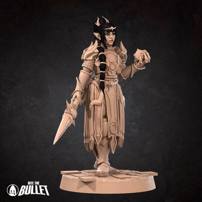 Half Elf Cleric | 32mm, 35mm Scale | Unpainted Miniature