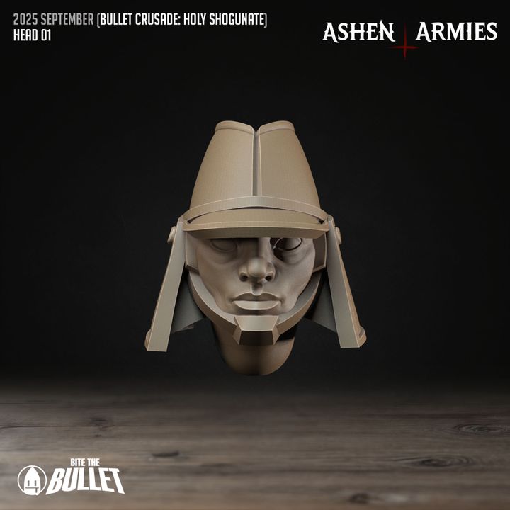 Modular Heads, Holy Shogunate - Bullet Crusade - Unpainted Miniature