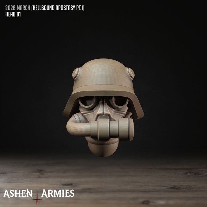 Modular Heads, Hellbound Apostasy - Bullet Crusade - Unpainted Miniature