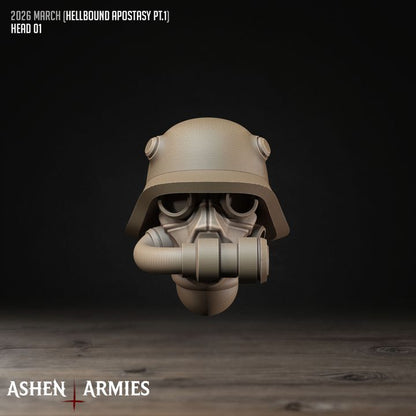 Modular Heads, Hellbound Apostasy - Bullet Crusade - Unpainted Miniature