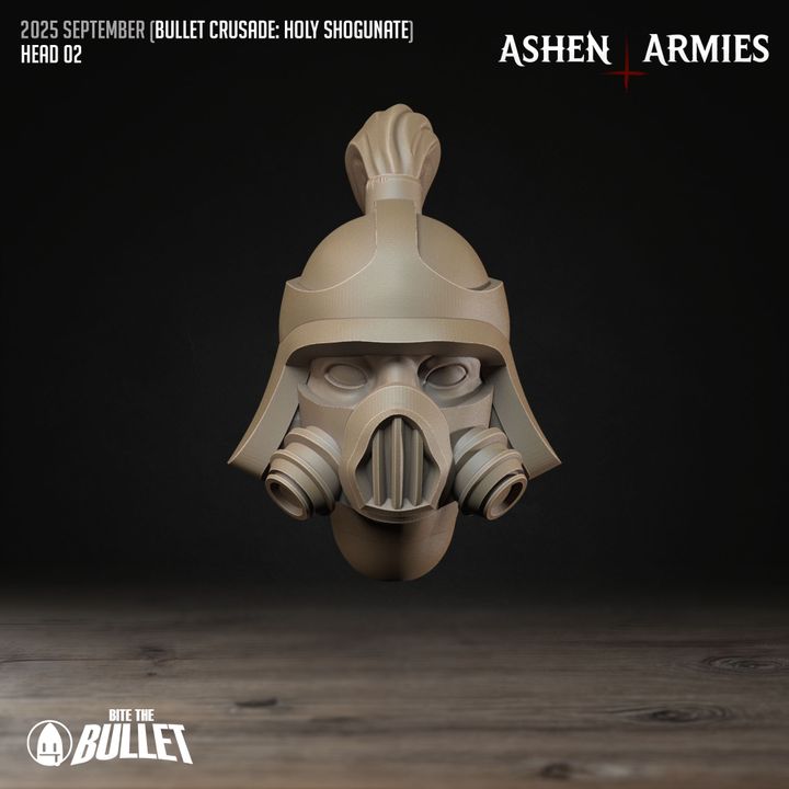 Modular Heads, Holy Shogunate - Bullet Crusade - Unpainted Miniature
