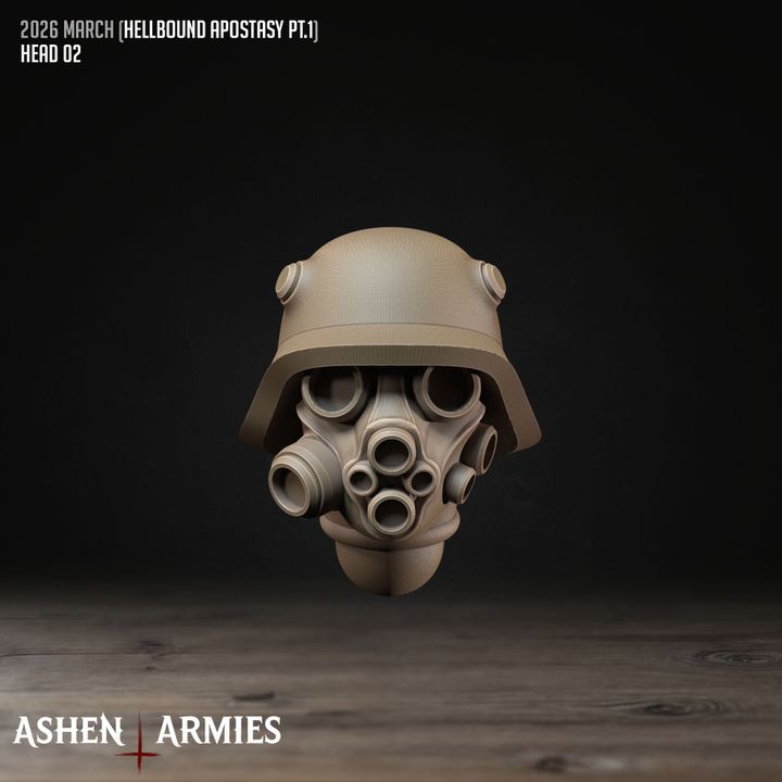 Modular Heads, Hellbound Apostasy - Bullet Crusade - Unpainted Miniature