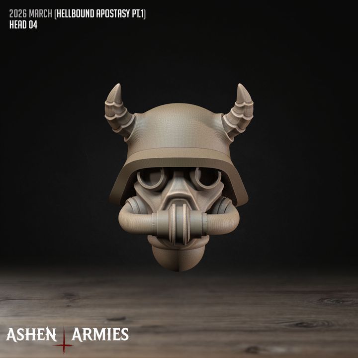 Modular Heads, Hellbound Apostasy - Bullet Crusade - Unpainted Miniature