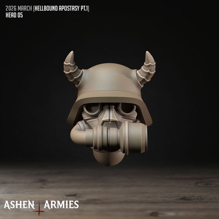 Modular Heads, Hellbound Apostasy - Bullet Crusade - Unpainted Miniature