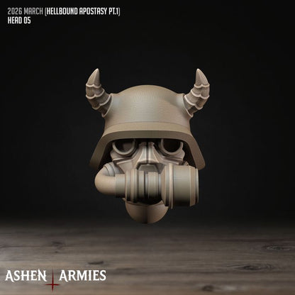 Modular Heads, Hellbound Apostasy - Bullet Crusade - Unpainted Miniature