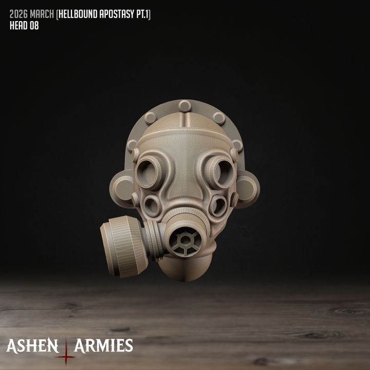 Modular Heads, Hellbound Apostasy - Bullet Crusade - Unpainted Miniature
