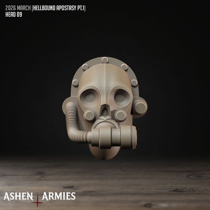 Modular Heads, Hellbound Apostasy - Bullet Crusade - Unpainted Miniature