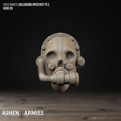Modular Heads, Hellbound Apostasy - Bullet Crusade - Unpainted Miniature