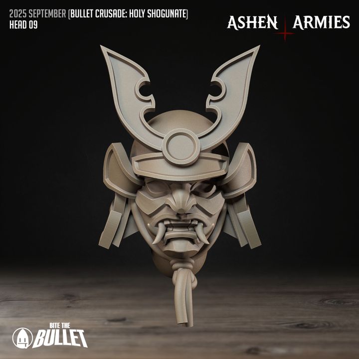 Modular Heads, Holy Shogunate - Bullet Crusade - Unpainted Miniature