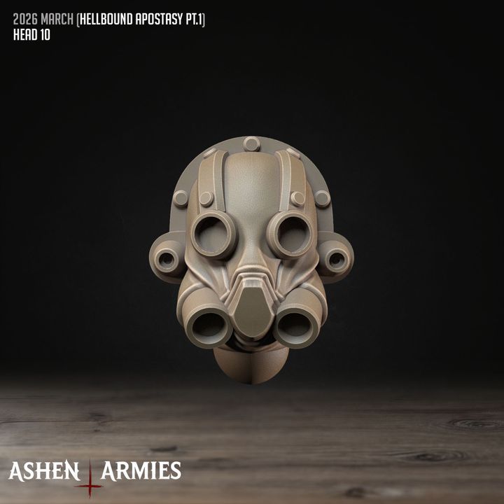 Modular Heads, Hellbound Apostasy - Bullet Crusade - Unpainted Miniature
