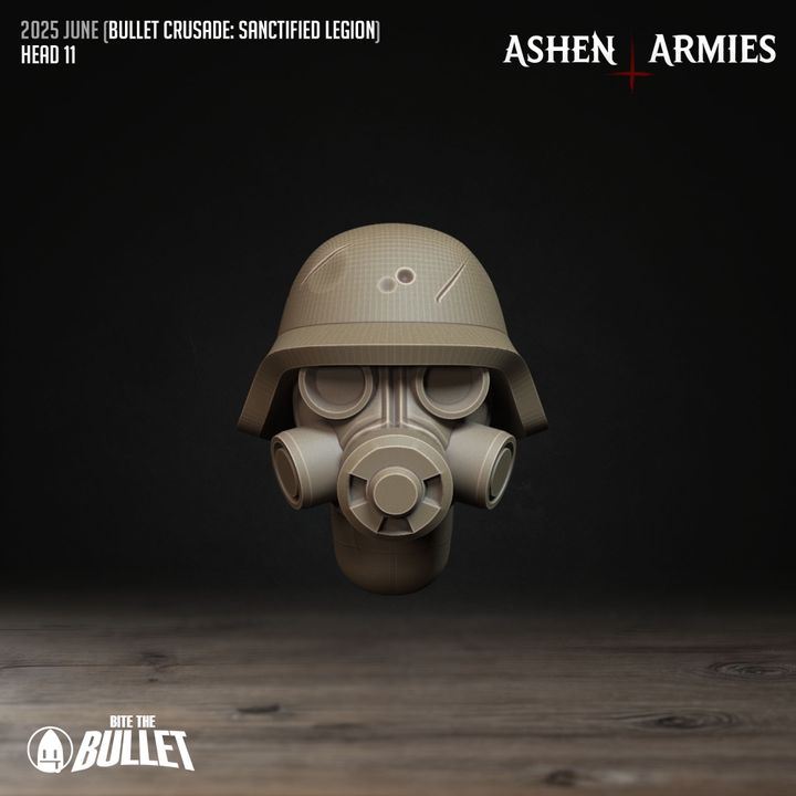 Modular Heads, Sanctified Legion - Bullet Crusade - Unpainted Miniature