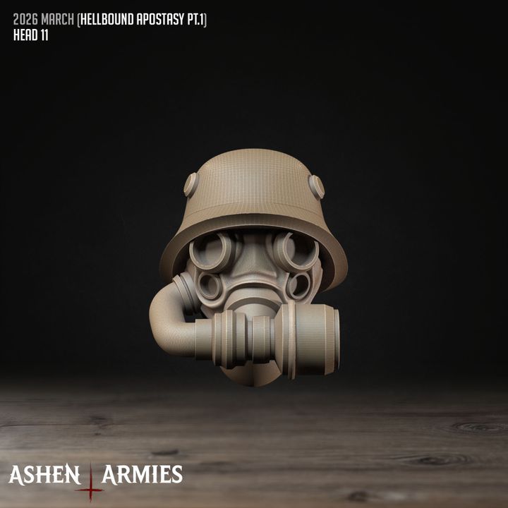 Modular Heads, Hellbound Apostasy - Bullet Crusade - Unpainted Miniature