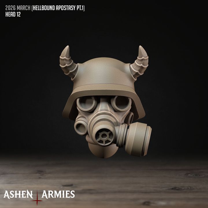 Modular Heads, Hellbound Apostasy - Bullet Crusade - Unpainted Miniature