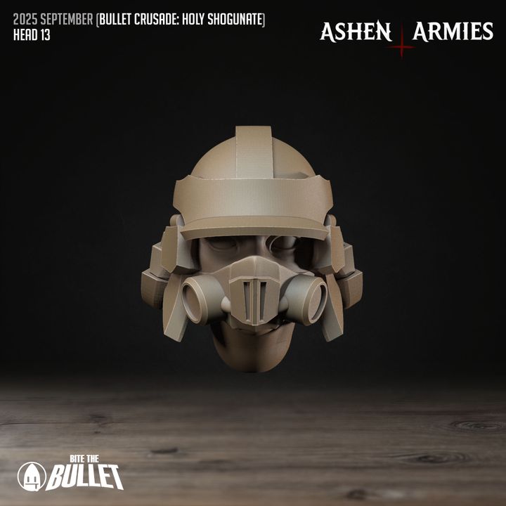Modular Heads, Holy Shogunate - Bullet Crusade - Unpainted Miniature