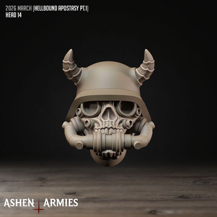 Modular Heads, Hellbound Apostasy - Bullet Crusade - Unpainted Miniature