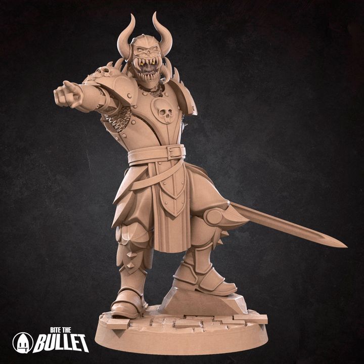 Human Deathbringer Fighter | 32mm, 35mm Scale | Unpainted Miniature