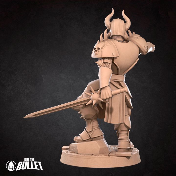 Human Deathbringer Fighter | 32mm, 35mm Scale | Unpainted Miniature