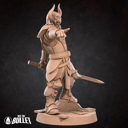 Human Deathbringer Fighter | 32mm, 35mm Scale | Unpainted Miniature