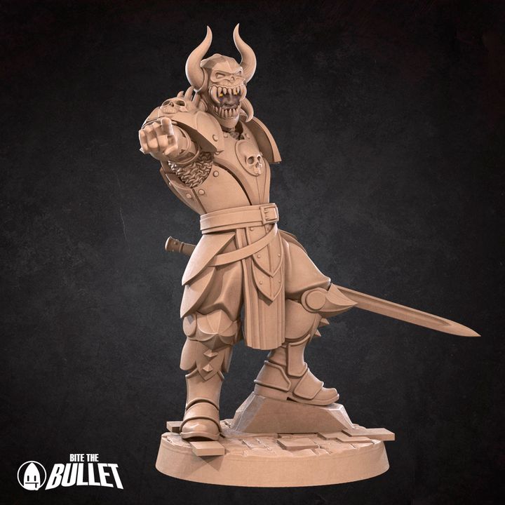 Human Deathbringer Fighter | 32mm, 35mm Scale | Unpainted Miniature