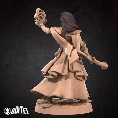 Human Mage Invoker | 32mm, 35mm Scale | Unpainted Miniature
