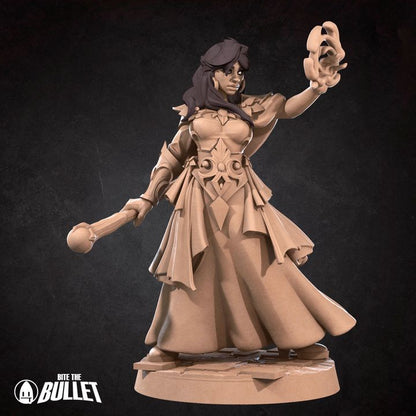 Human Mage Invoker | 32mm, 35mm Scale | Unpainted Miniature