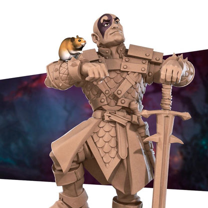 Human Ranger with Hamster | 32mm, 35mm Scale | Unpainted Miniature