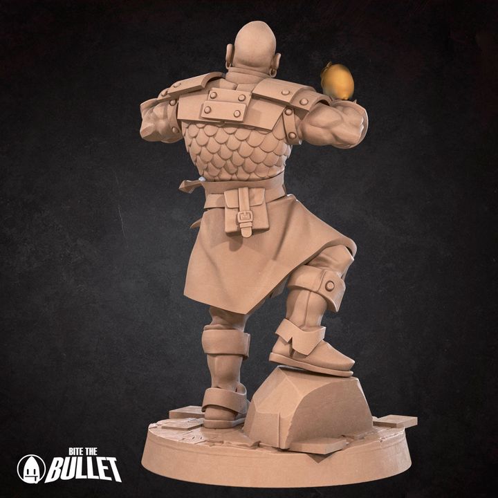 Human Ranger with Hamster | 32mm, 35mm Scale | Unpainted Miniature
