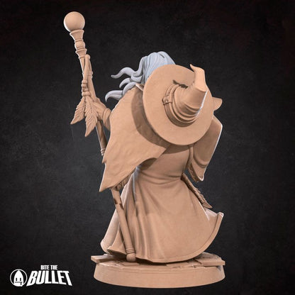 Human Harper Wizard | 32mm, 35mm Scale | Unpainted Miniature