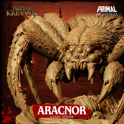 Aracnor, Giant Spider - Tales of Kreyvos - Unpainted Miniature