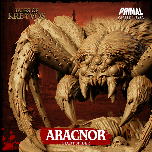 Aracnor, Giant Spider - Tales of Kreyvos - Unpainted Miniature