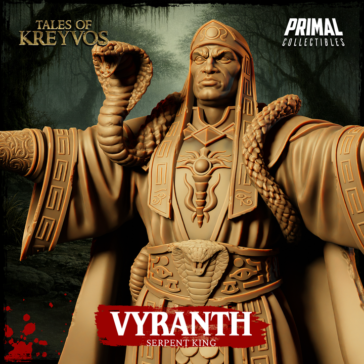 Vyranth, Serpent King - Tales of Kreyvos - Unpainted Miniature