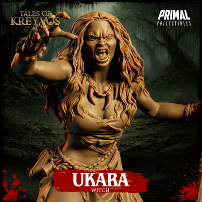 Ukara, Swamp Witch - Tales of Kreyvos - Unpainted Miniature