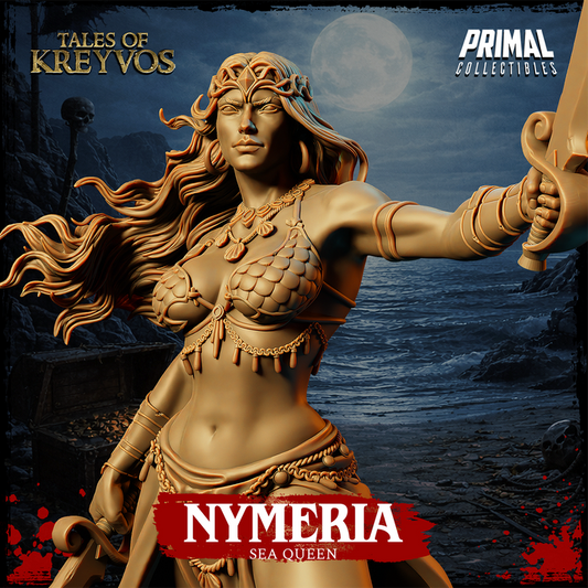 Sea Queen, Nymeria - Tales of Kreyvos - Unpainted Miniature