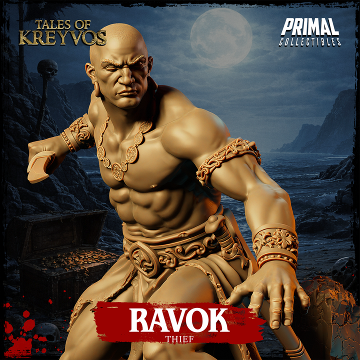Pirate Thief, Ravok - Tales of Kreyvos - Unpainted Miniature