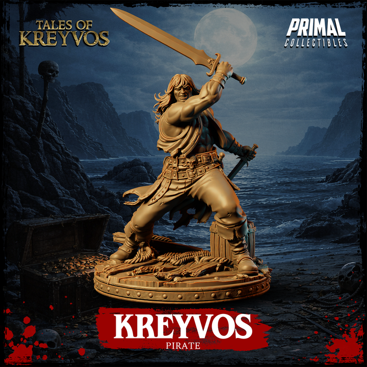 Pirate Barbarian - Tales of Kreyvos - Unpainted Miniature