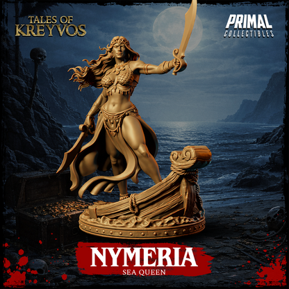 Sea Queen, Nymeria - Tales of Kreyvos - Unpainted Miniature