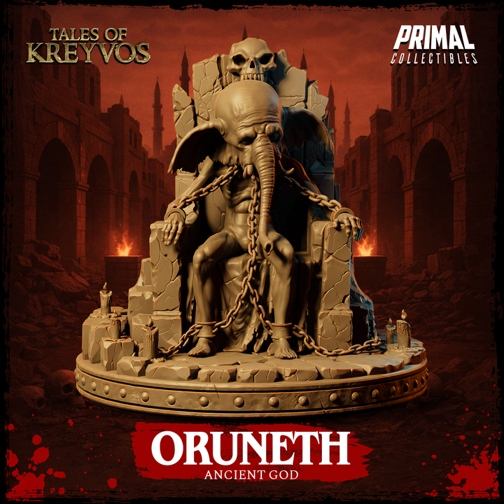 Oruneth, Elephant God - Tales of Kreyvos - Unpainted Miniature