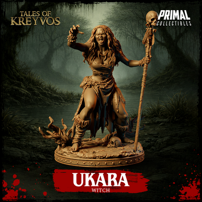 Ukara, Swamp Witch - Tales of Kreyvos - Unpainted Miniature