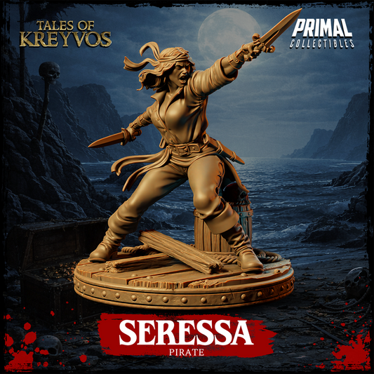 Female Pirate, Seressa - Tales of Kreyvos - Unpainted Miniature