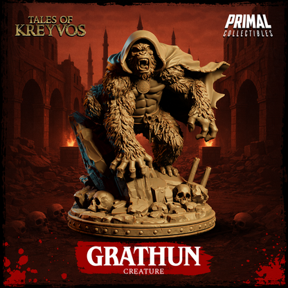 Grathun, Monkey God - Tales of Kreyvos - Unpainted Miniature