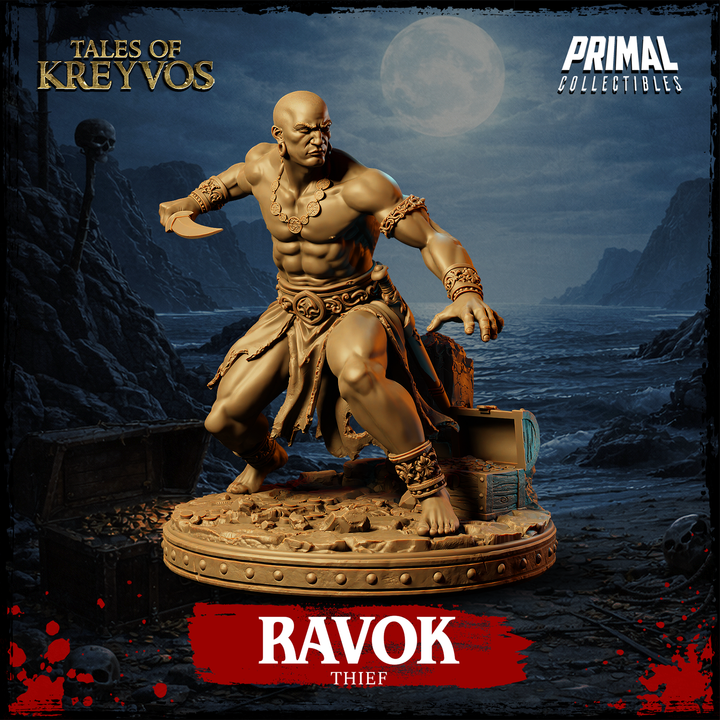 Pirate Thief, Ravok - Tales of Kreyvos - Unpainted Miniature