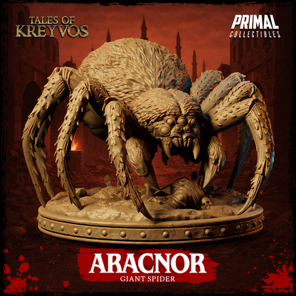 Aracnor, Giant Spider - Tales of Kreyvos - Unpainted Miniature